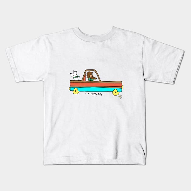 Oh happy day! Kids T-Shirt by Mellowdays